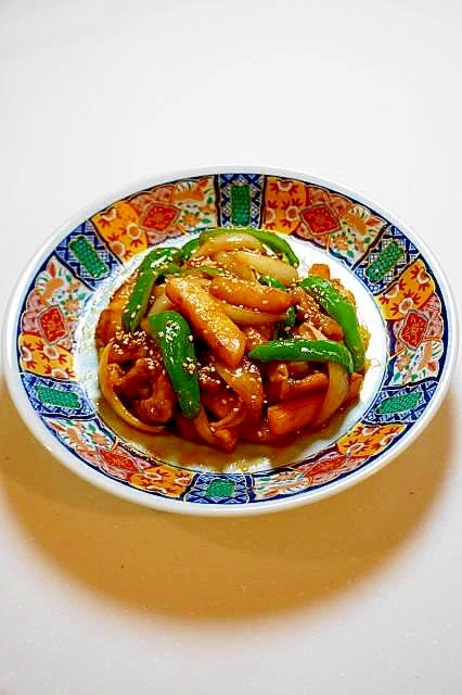 豚肉とピーマンとじゃがいものオイスター炒め