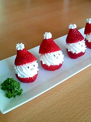 いちごのサンタクロース レシピ 作り方 By Pear Recipe 楽天レシピ いちごのサンタクロース レシピ 作り方 By Pear Recipe 楽天レシピ