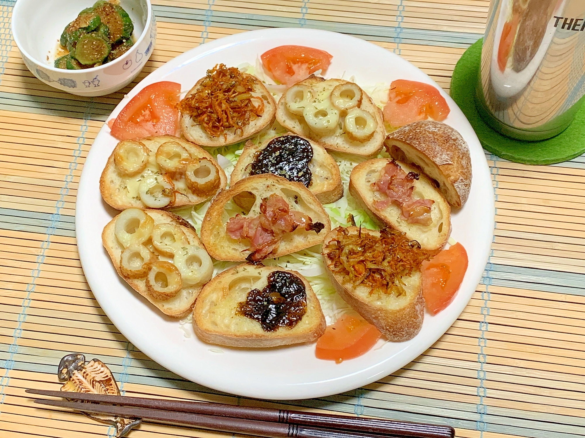 にんじんしりしりじゃこ炒り炒り食べ切りブルスケッタ