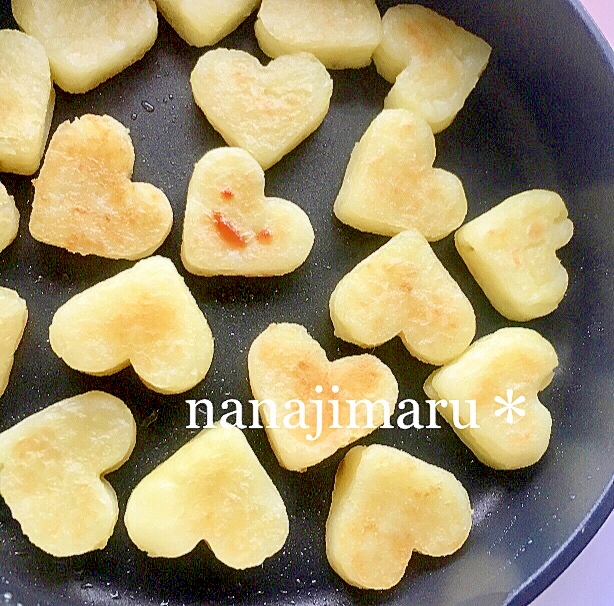 バレンタインに♡ハートのもちもちポテト