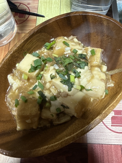 厚揚げのそぼろあんかけ