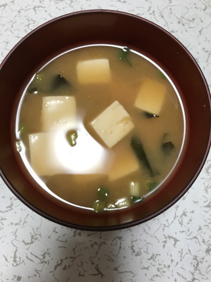 5分で出来る♫ワカメと豆腐の味噌汁