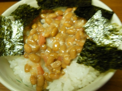 納豆の食べ方-塩麹＆梅ごま♪