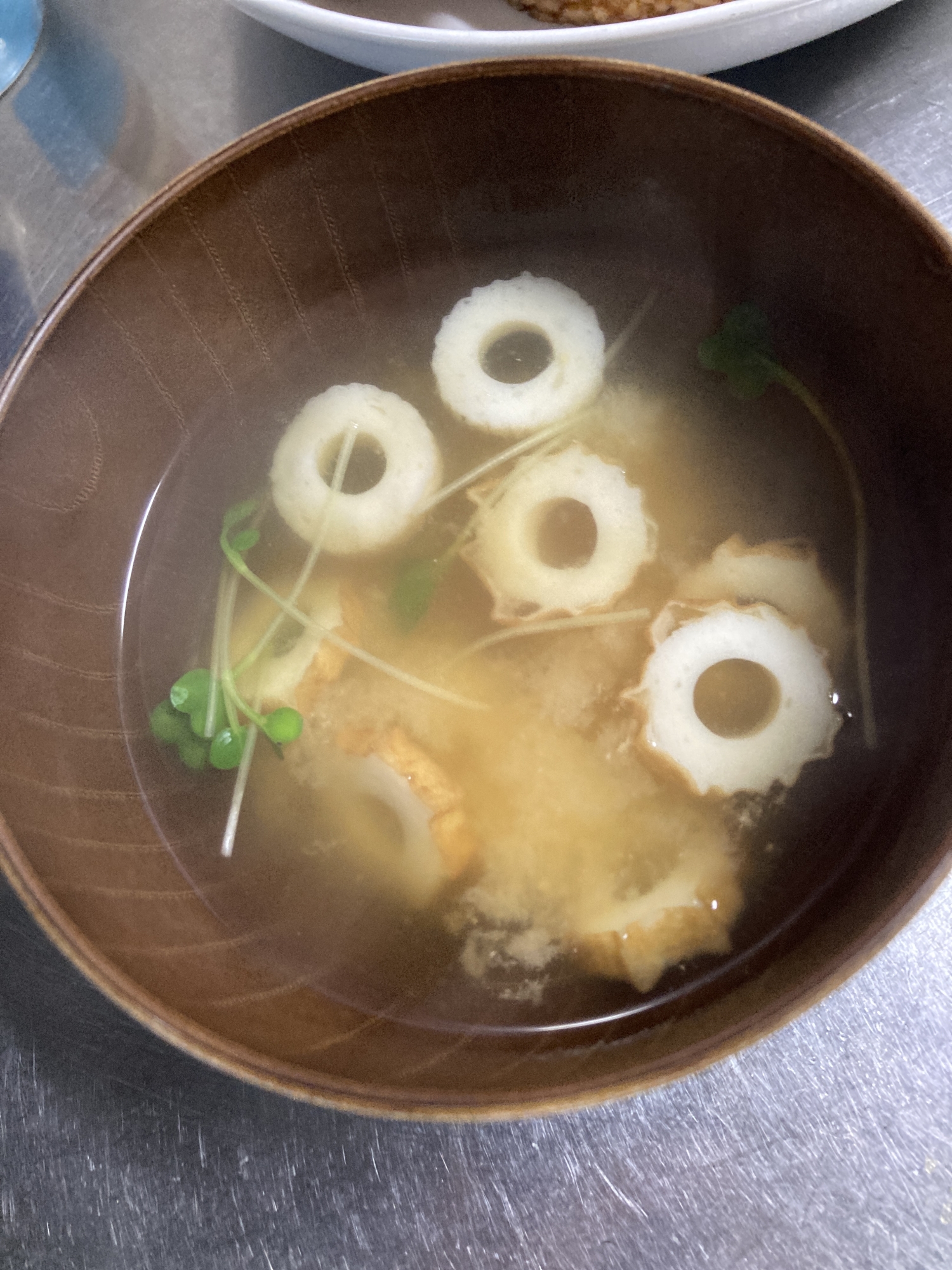 ちくわと長芋のお味噌汁