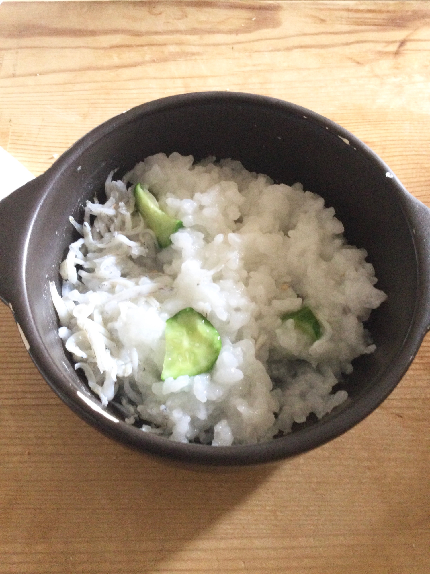 きゅうりしらす入りご飯♪