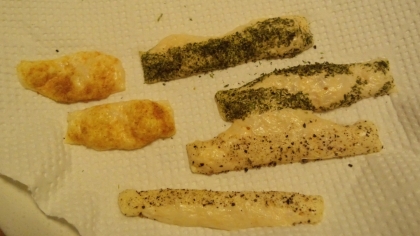 出来上がり、こんな感じで、ごめんなさい。
簡単で、美味しかったです♪
ごちそう様でした。