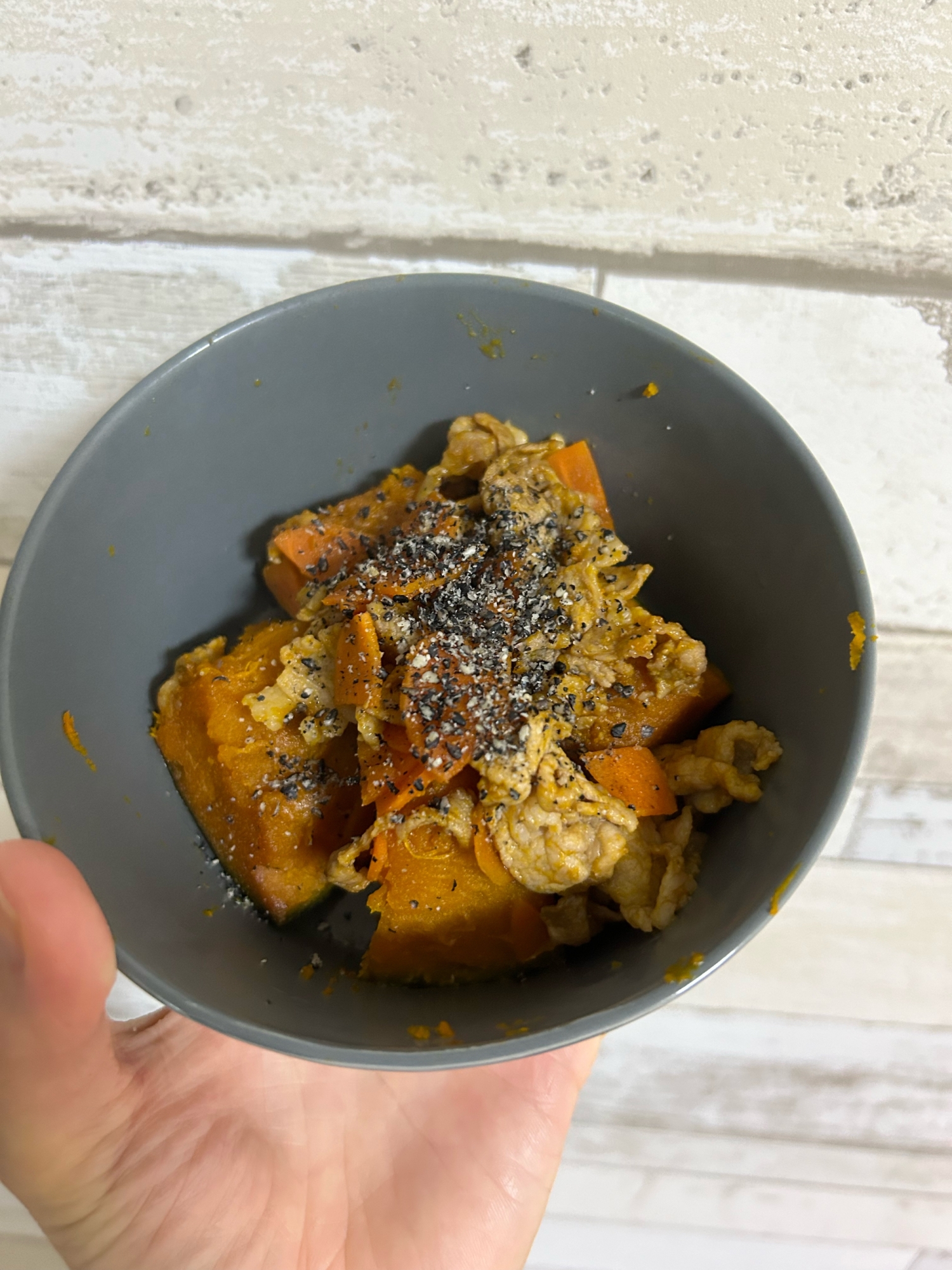 豚バラとカボチャの炒め物