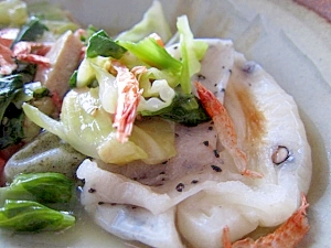 桜海老と野菜餅