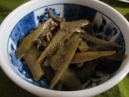 牛肉とゴボウの炒め煮★柚子胡椒風味