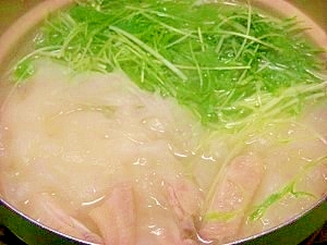 大根と水菜のヘルシー鍋