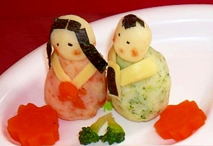 ひな祭り☆ポテトで「おひなさま」と「おだいりさま」