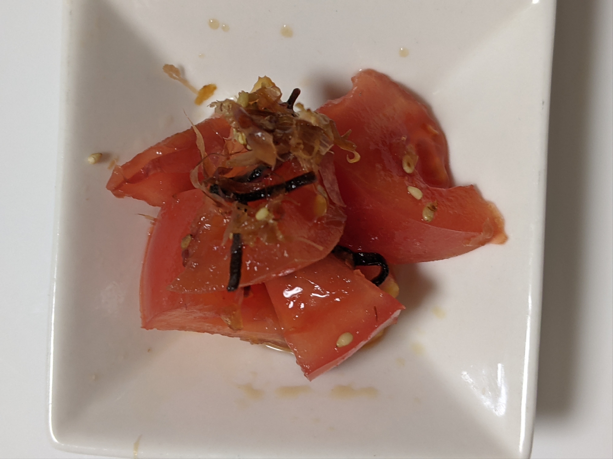 トマトと塩こんぶのあえもの