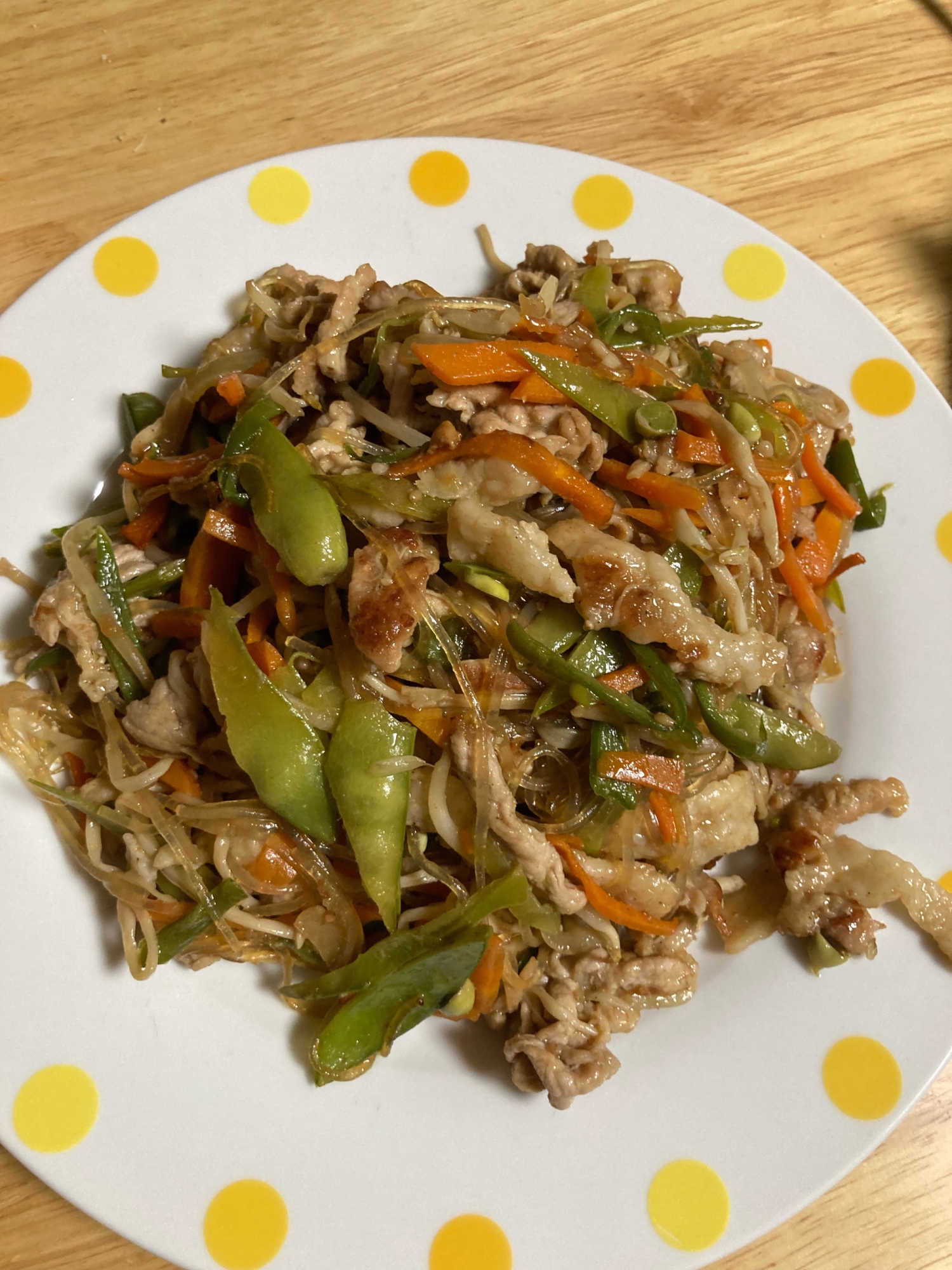 余った焼肉のタレで！チャプチェ風野菜炒め