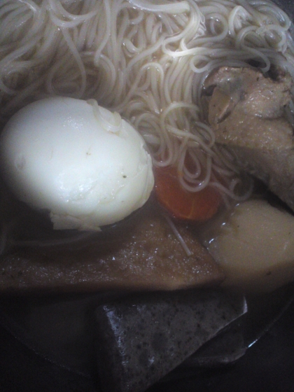 麺つゆおでんは主食も同時に出来あがり♪おでそうめん