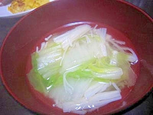 白菜とえのきのスープ