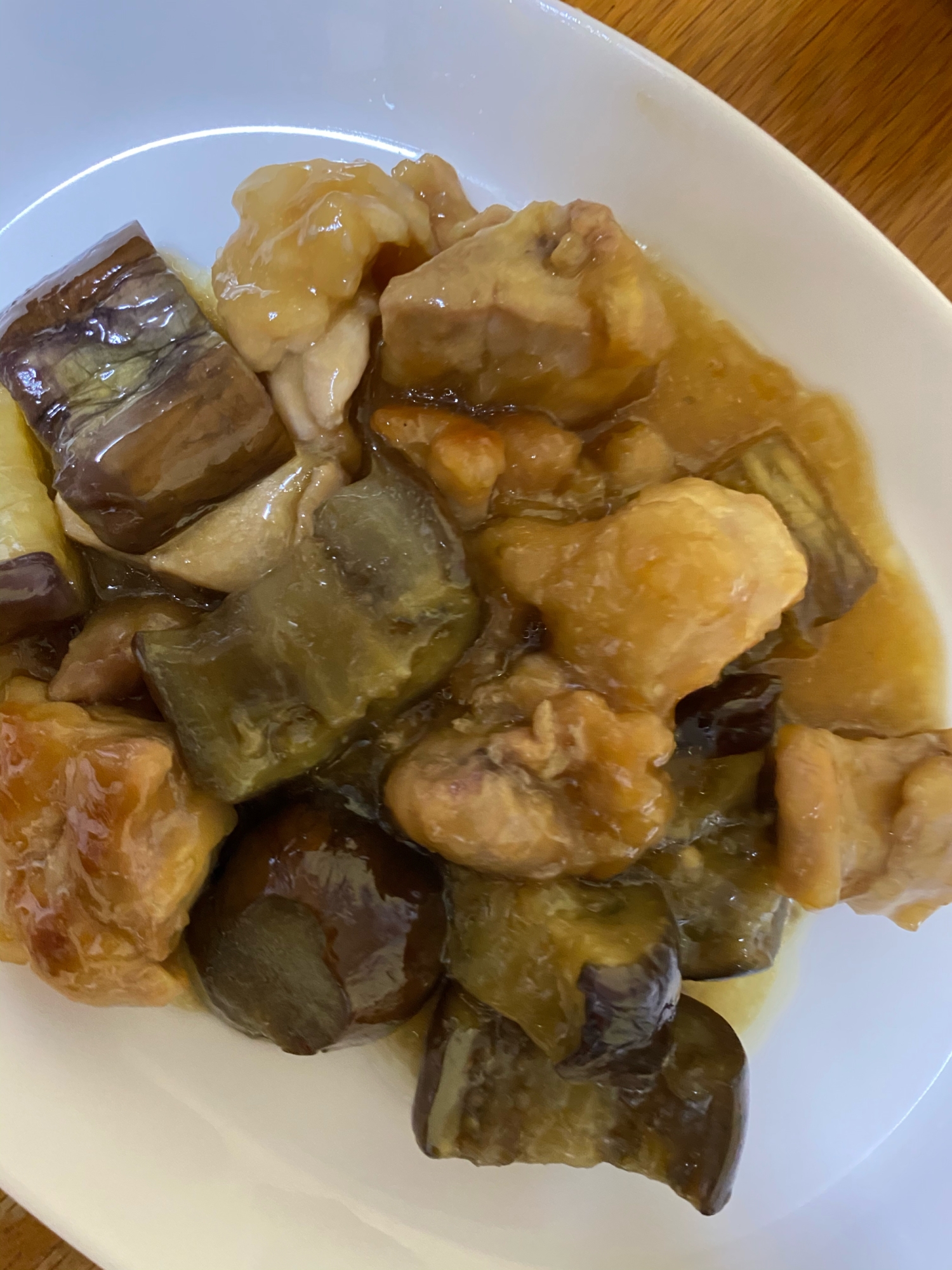 鶏肉とナスの中華焼き煮