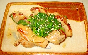 塩麹　鶏もも肉のほうれん草炒め