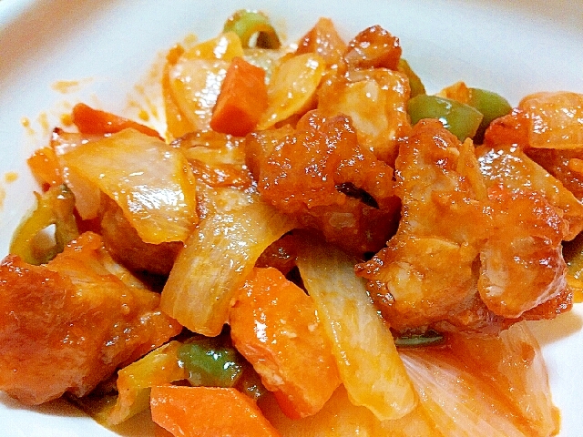 から揚げリメイク 手抜き酢鶏 レシピ 作り方 By ちゅろす1972 楽天レシピ