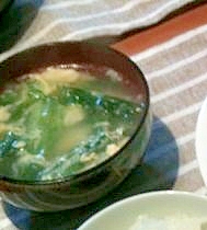 レタス外葉の中華スープ