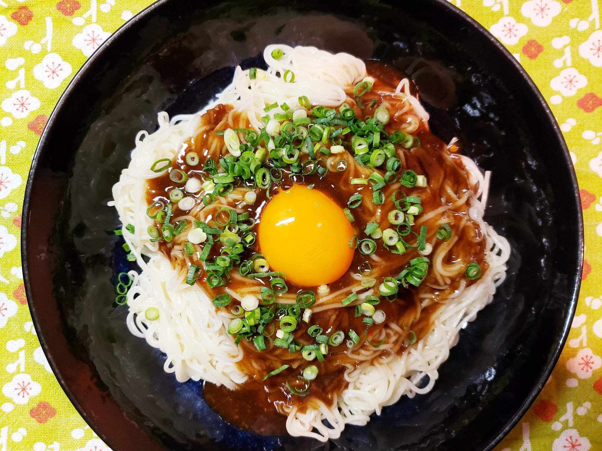 卵と生姜の甘酢あんかけ素麺