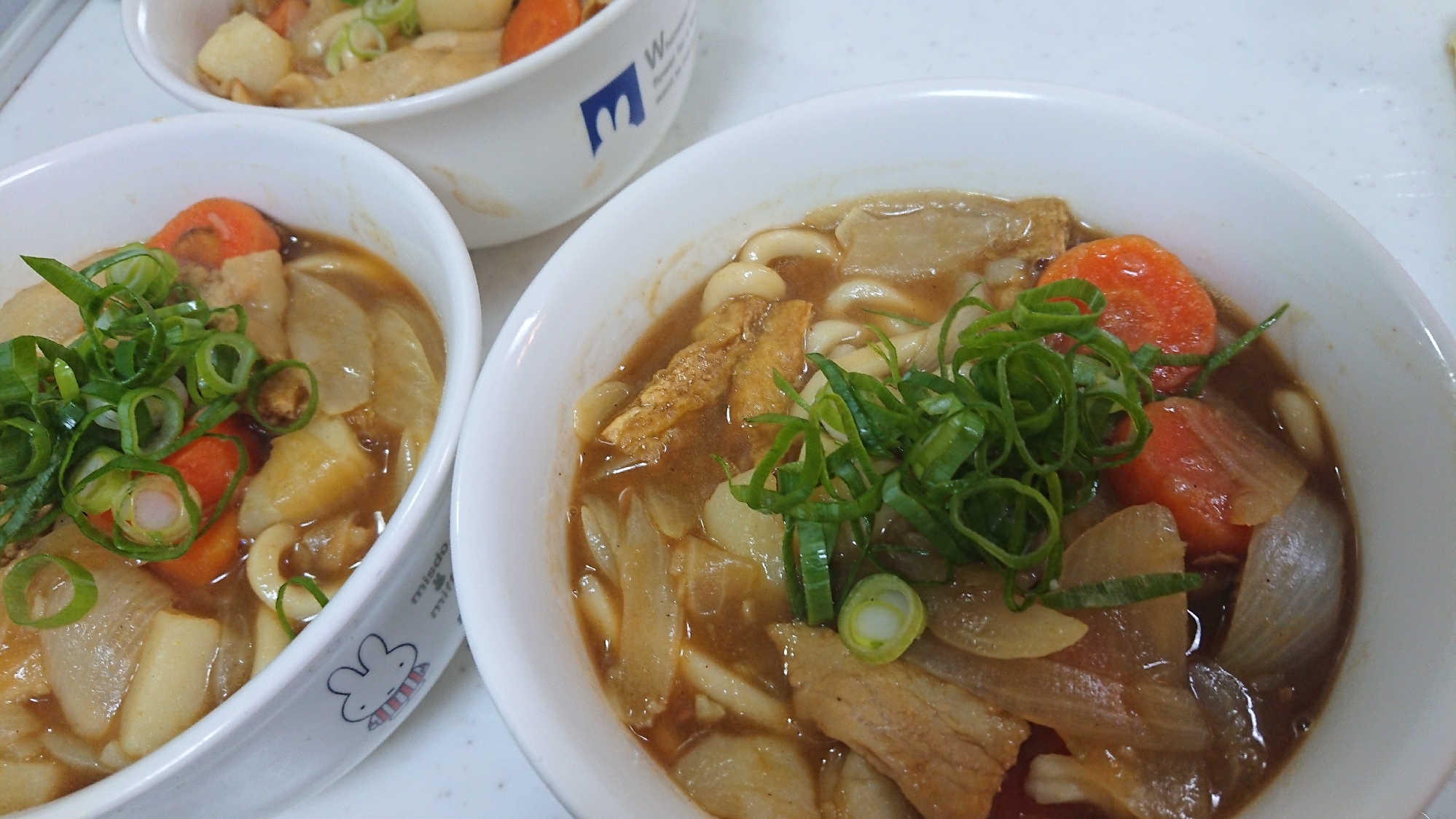 お腹いっぱい☆カレーうどん♪