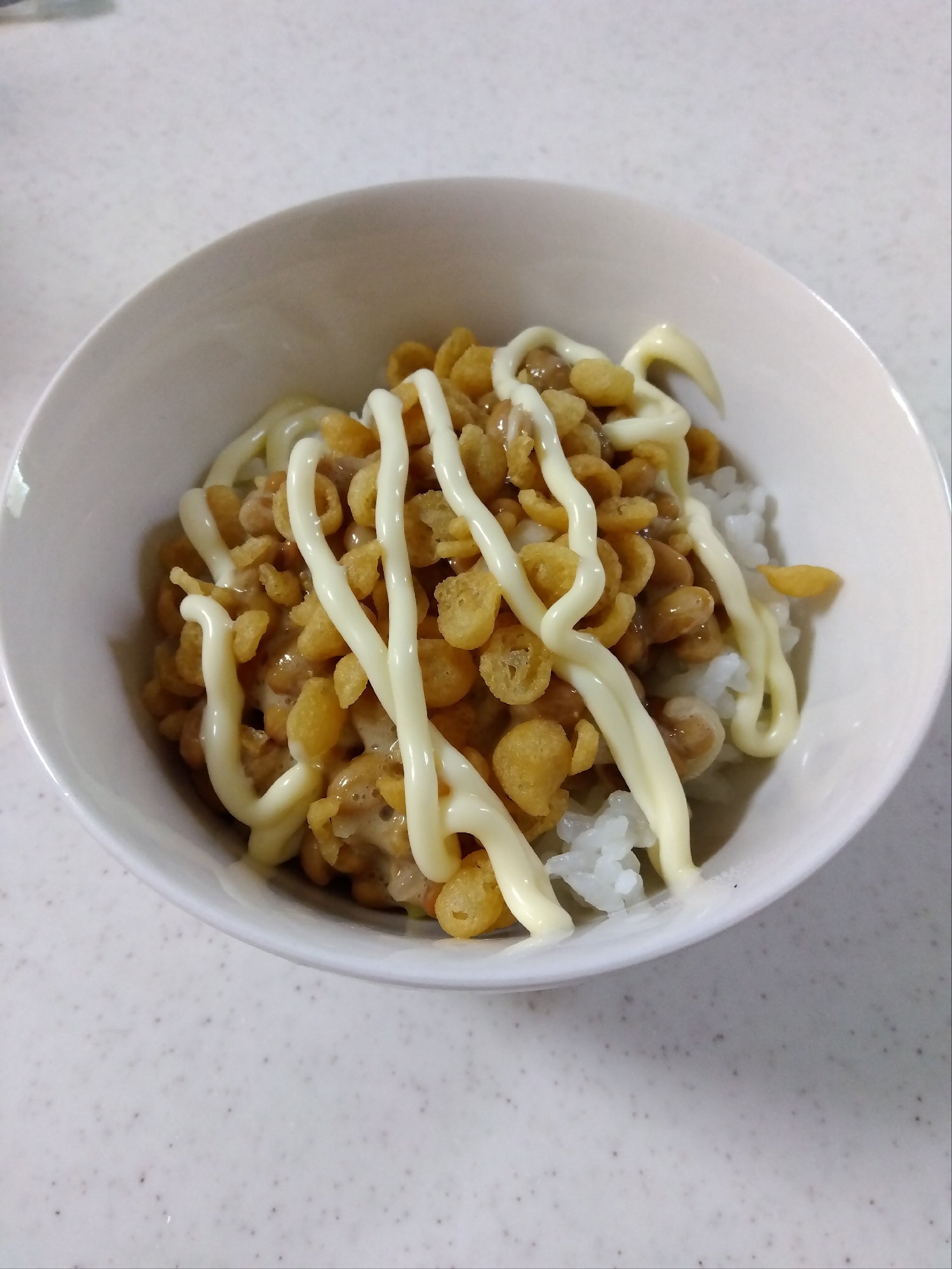 揚げ玉マヨネーズ納豆