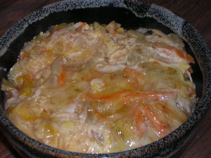 にんじんと玉ねぎの玉子とじ丼