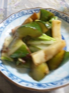 きゅうりと白菜の炒め物