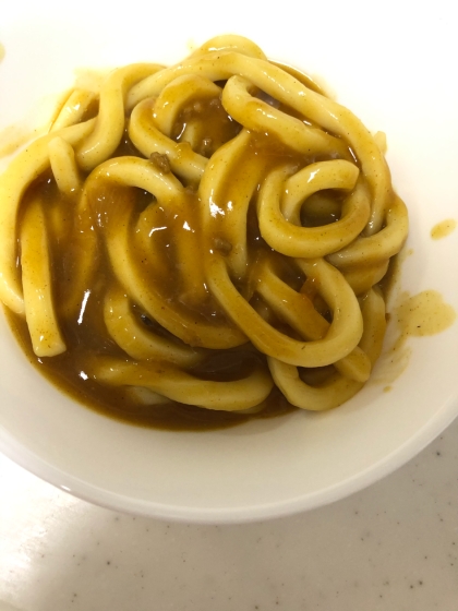 余ったカレーでカレーうどん♪