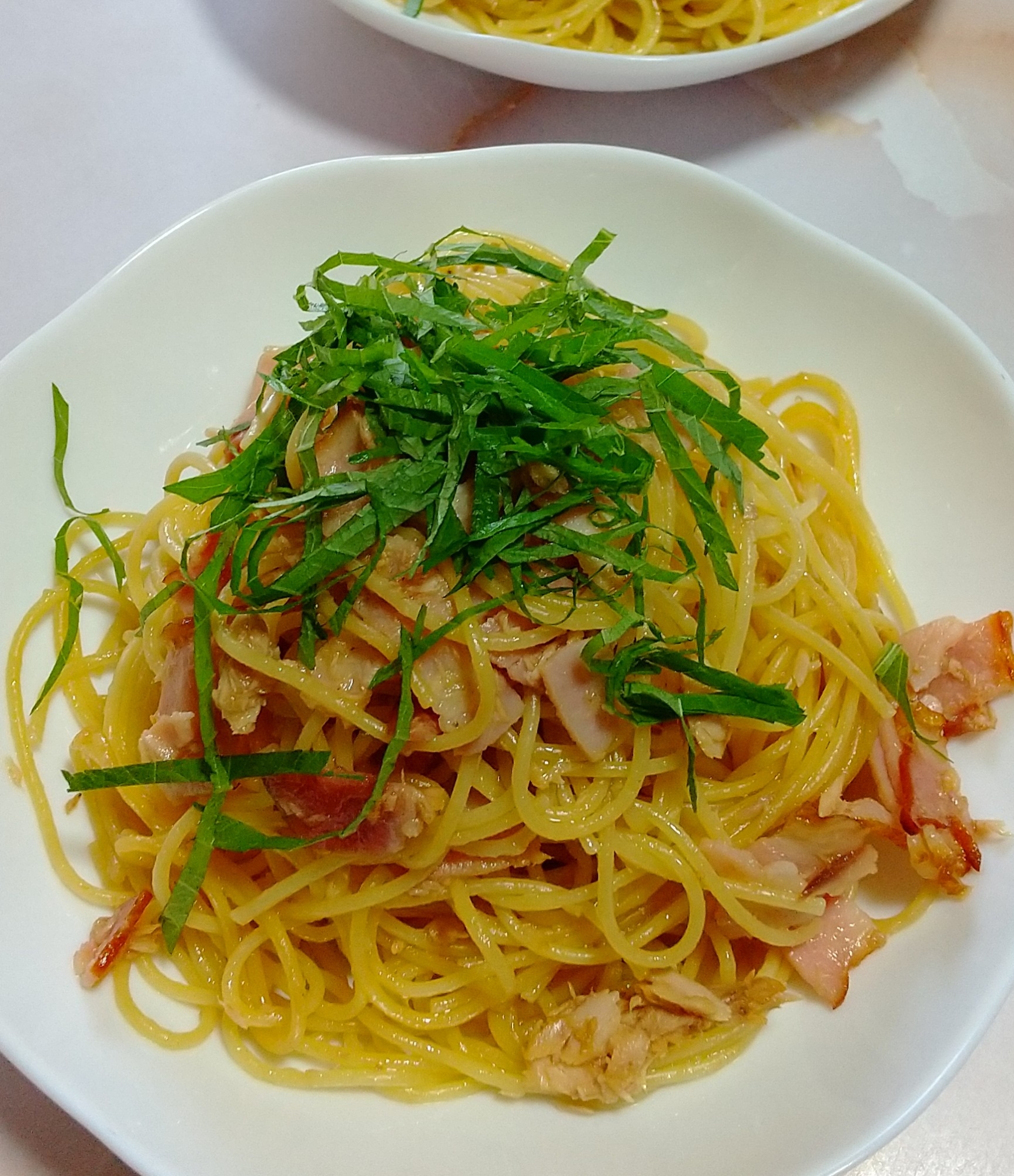 仕上げに【大葉】簡単パスタ