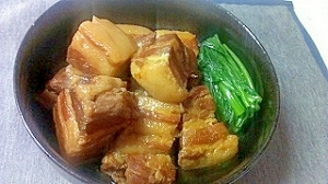 豚角煮の味噌風味