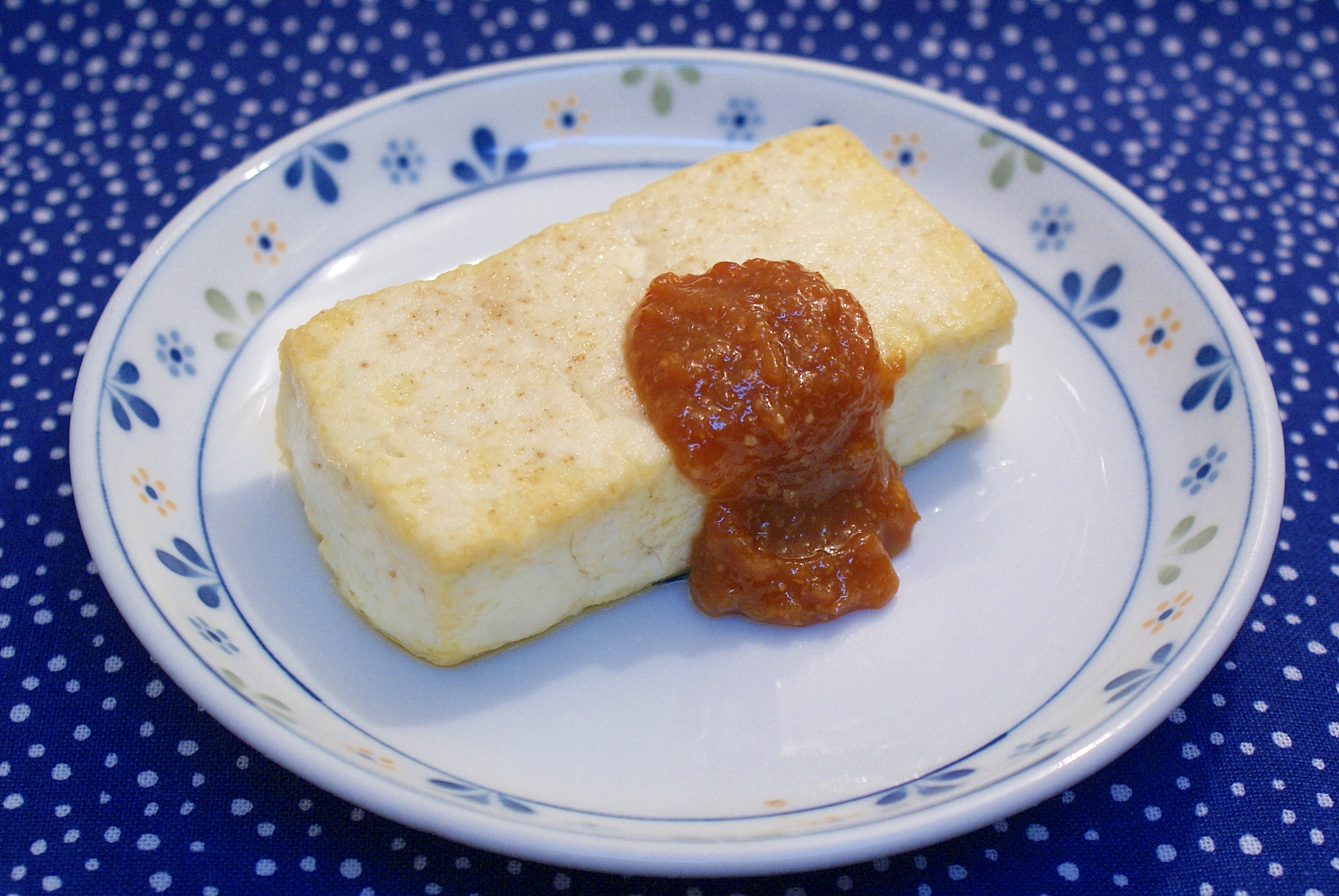 ＊豆腐ステーキ　はちみつ味噌添え＊