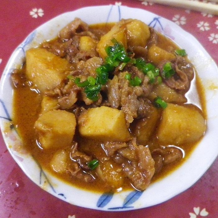 里芋牛肉のコチュジャン生姜煮