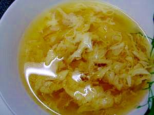 ふわふわ溶き卵のオニオンスープ