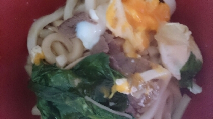 ネギたっぷりすき焼き風『肉うどん』