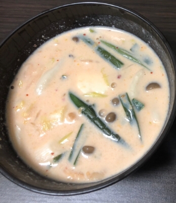 温まる♡豆乳キムチスープ