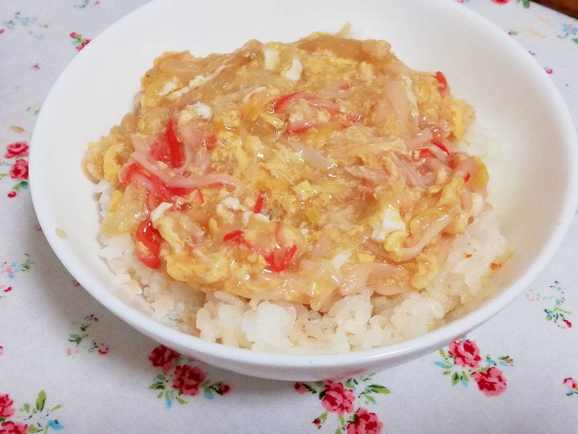 失敗なし簡単！中華風カニたま丼