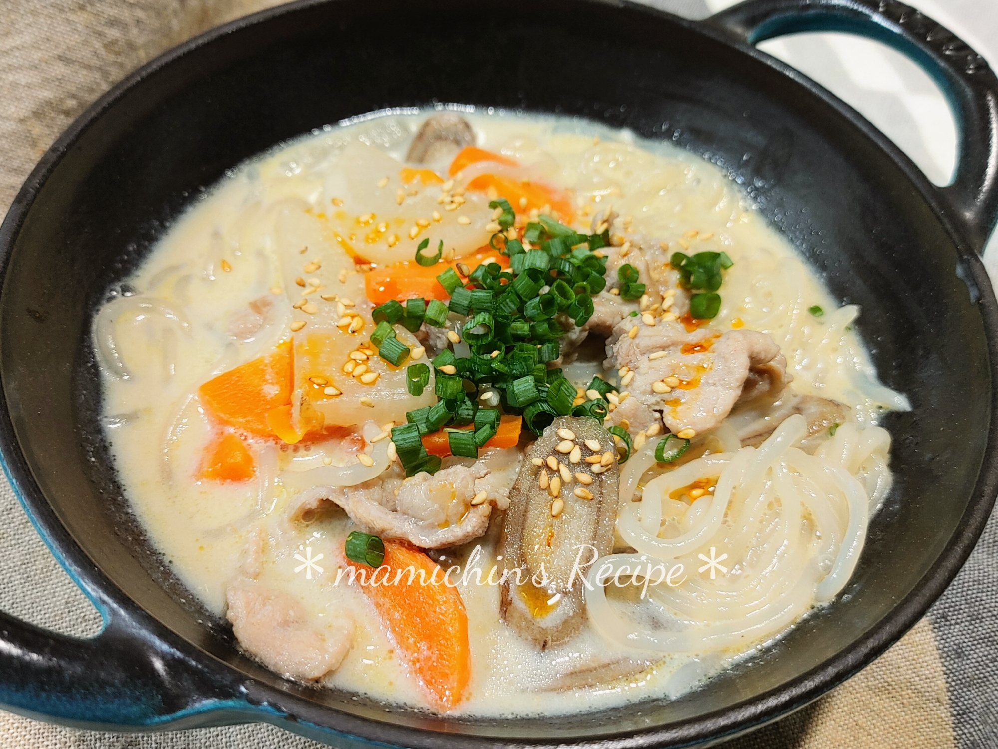 根菜 白湯風スープ煮込み しらたき麺仕立て