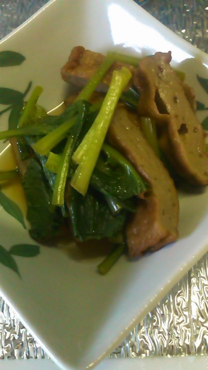 小松菜とじゃこ天の煮物