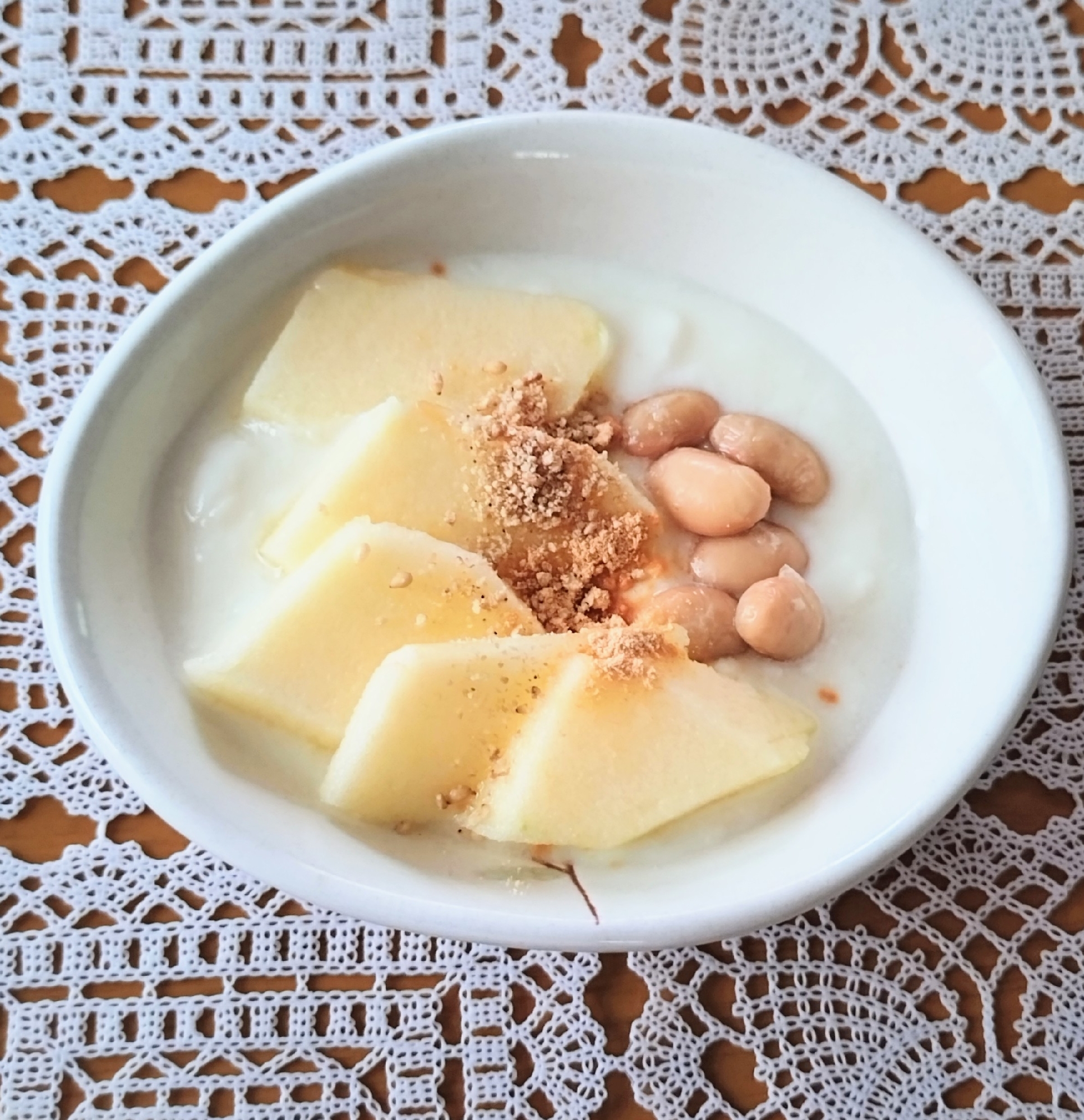 りんごと大豆のきな粉胡麻ヨーグルト◇