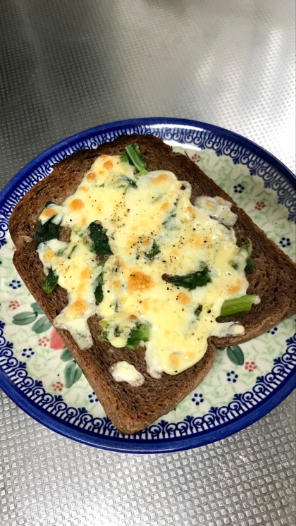 胚芽食パンde水菜のマヨチーズトースト