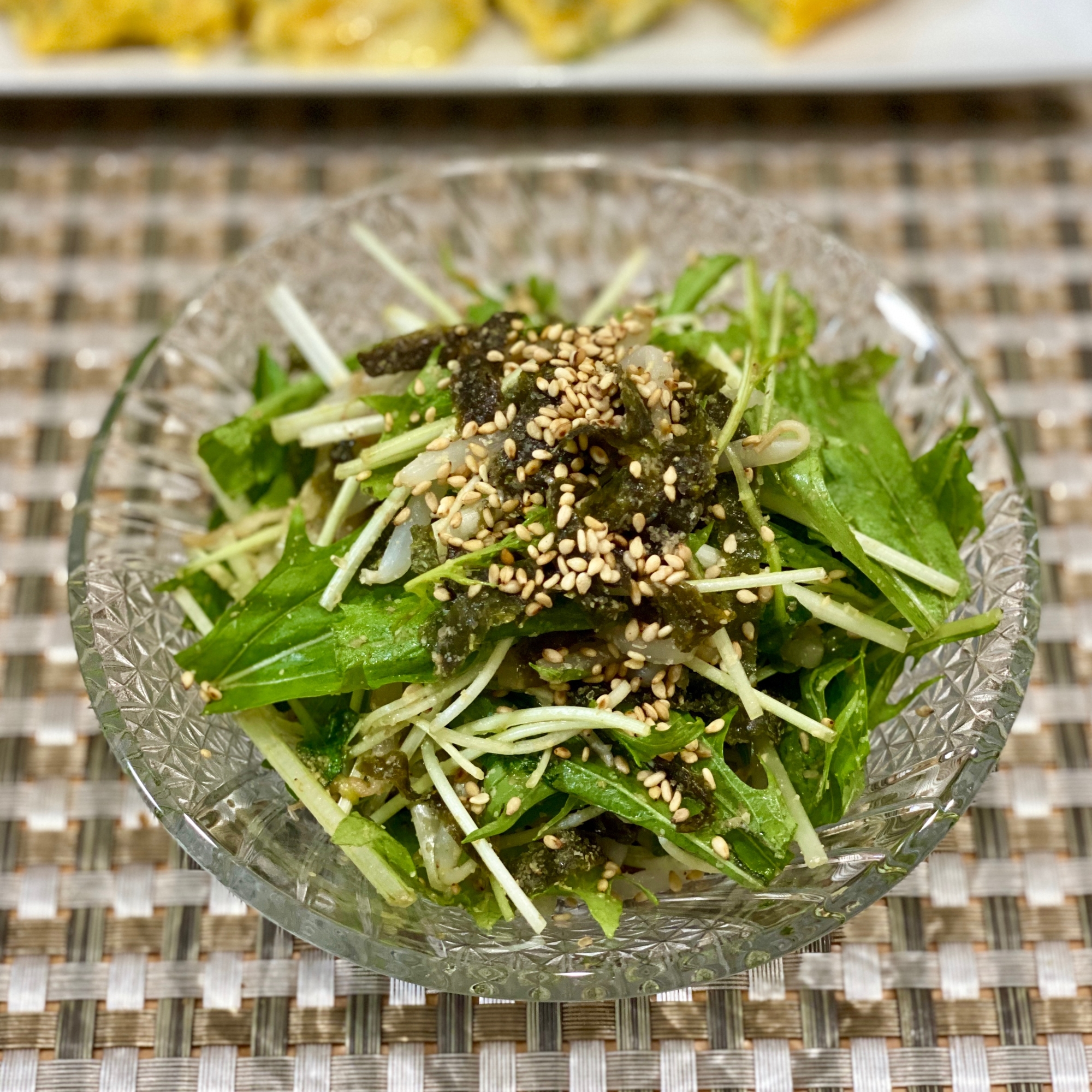 もやしと水菜のチョレギ風サラダ