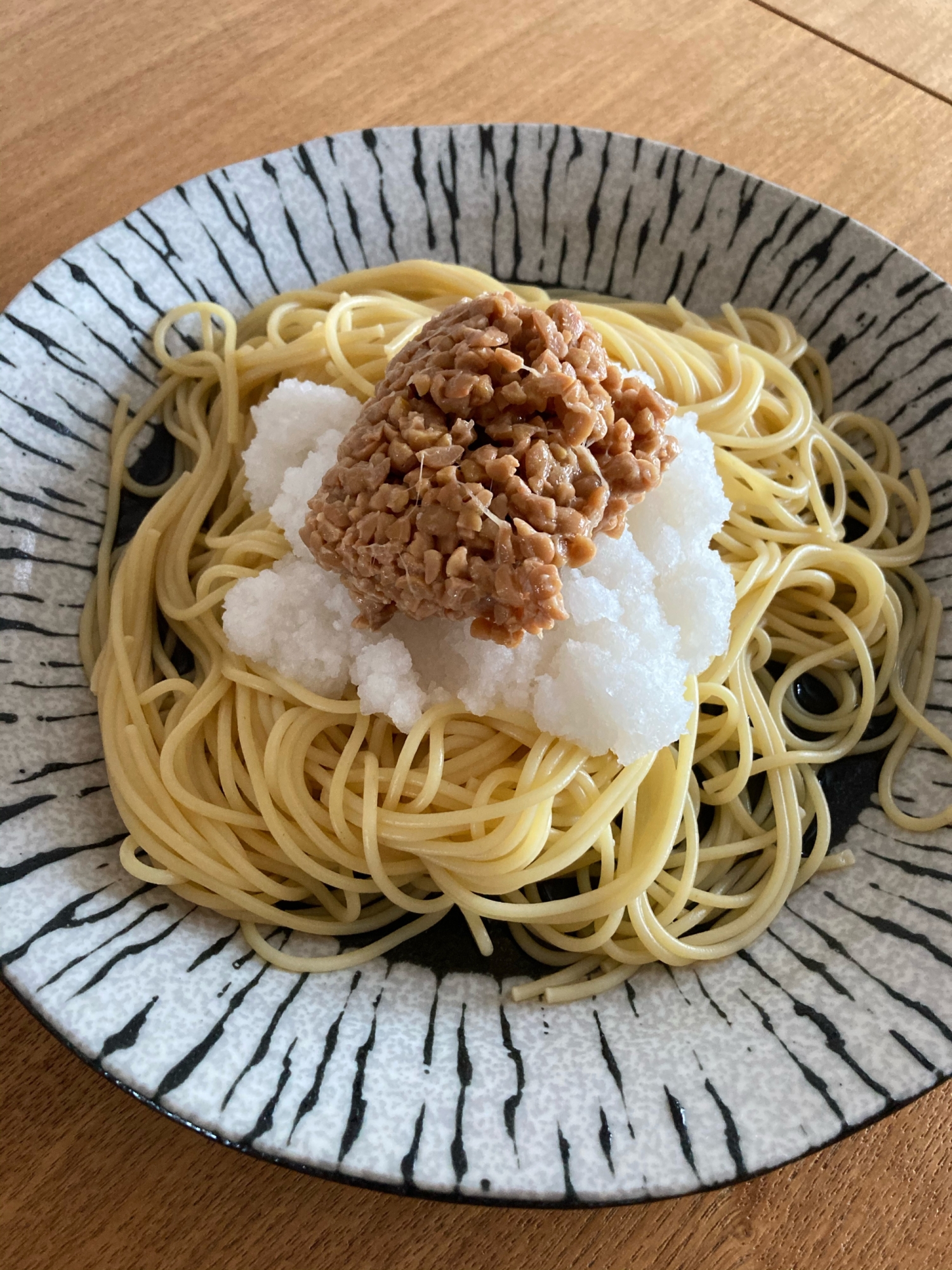 フライパン不要♪おろし納豆パスタ