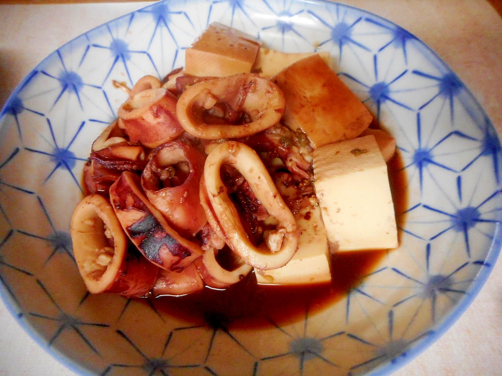 イカと豆腐の山椒煮