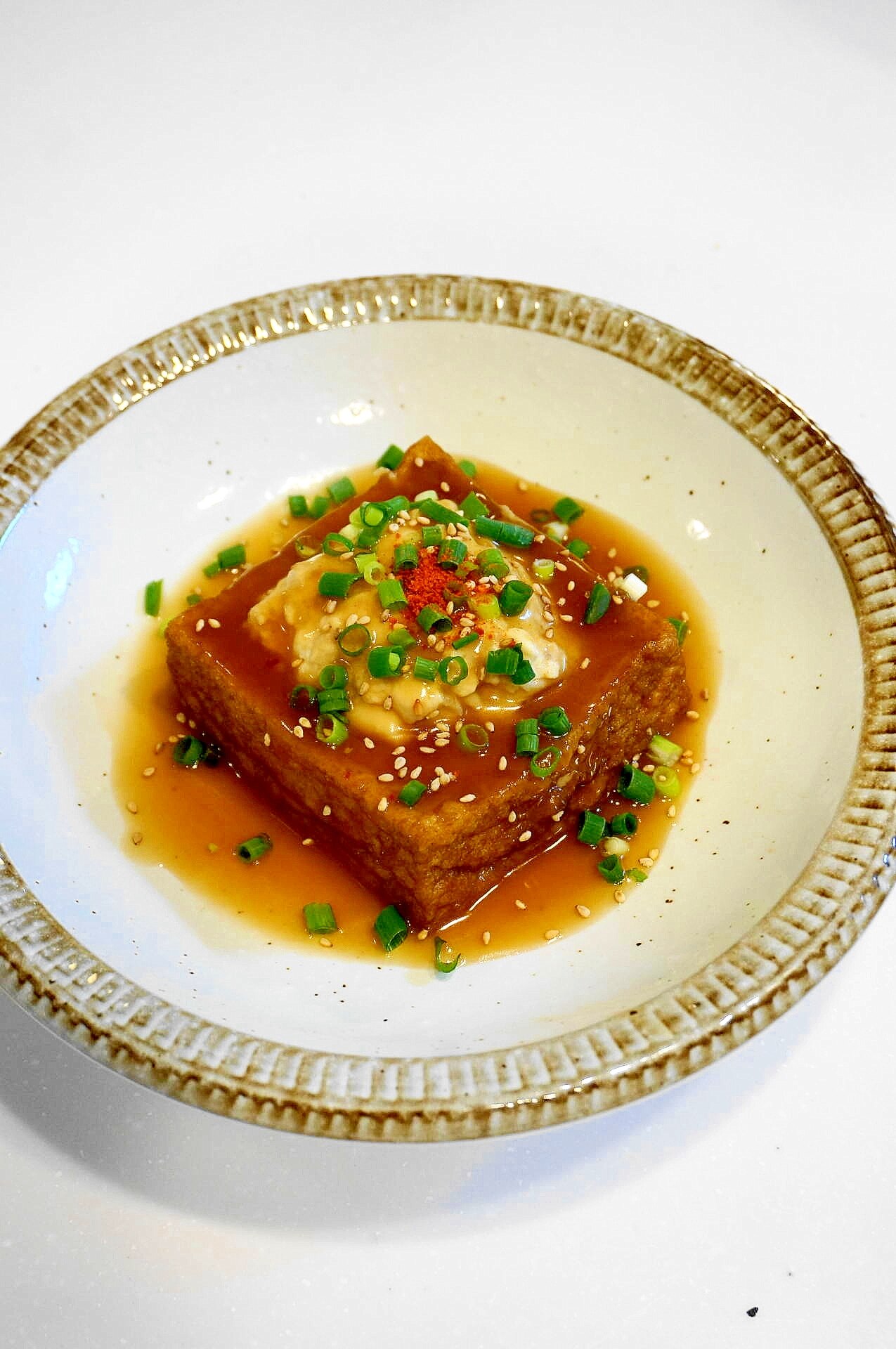 満足感・ボリューム満点！厚揚げの肉詰め煮 レシピ・作り方 by