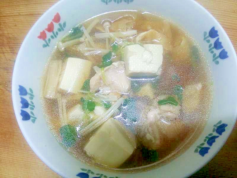 寄せ鍋/鶏もも油揚げ豆腐えのきかいわれ