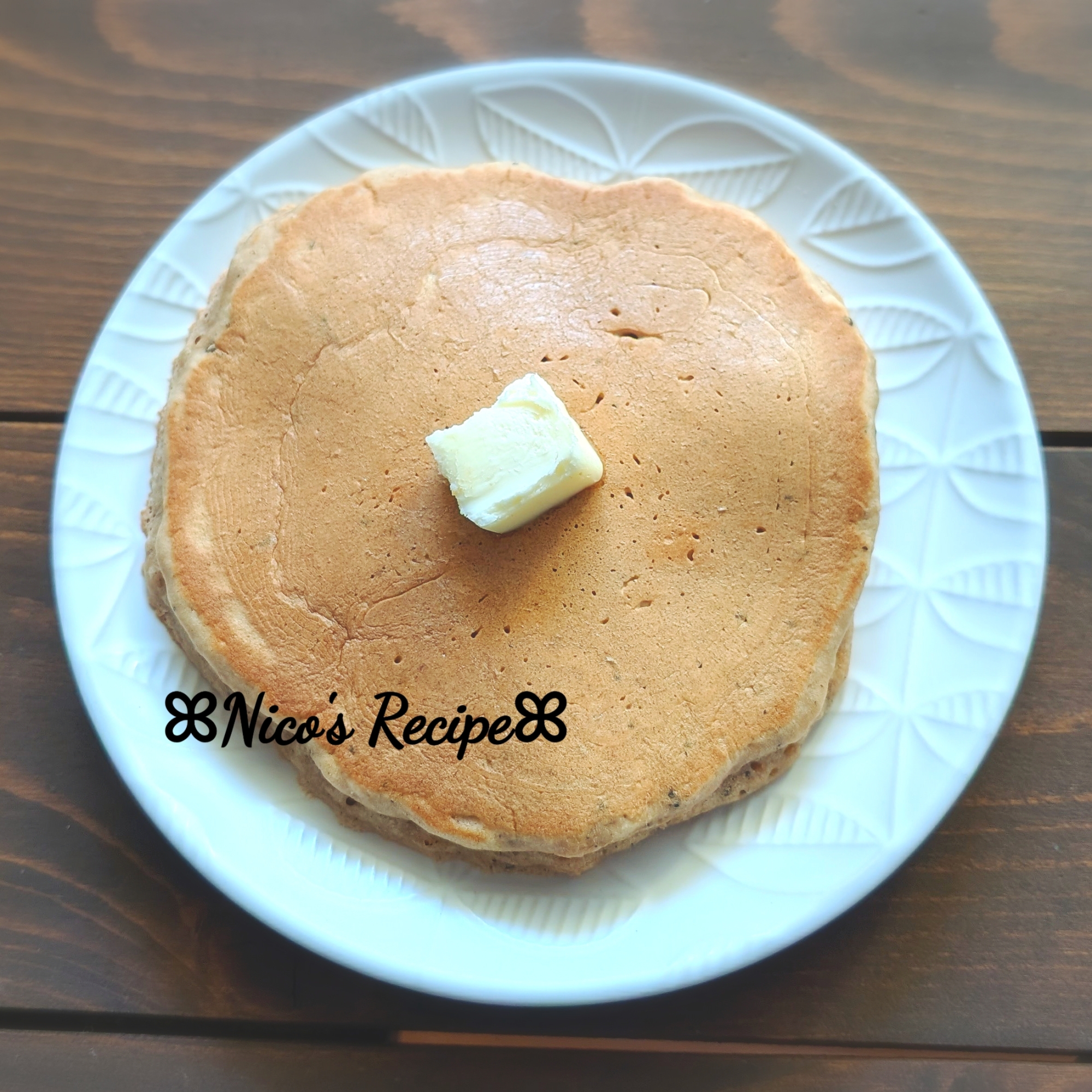 スキムミルクときな粉のホットケーキ