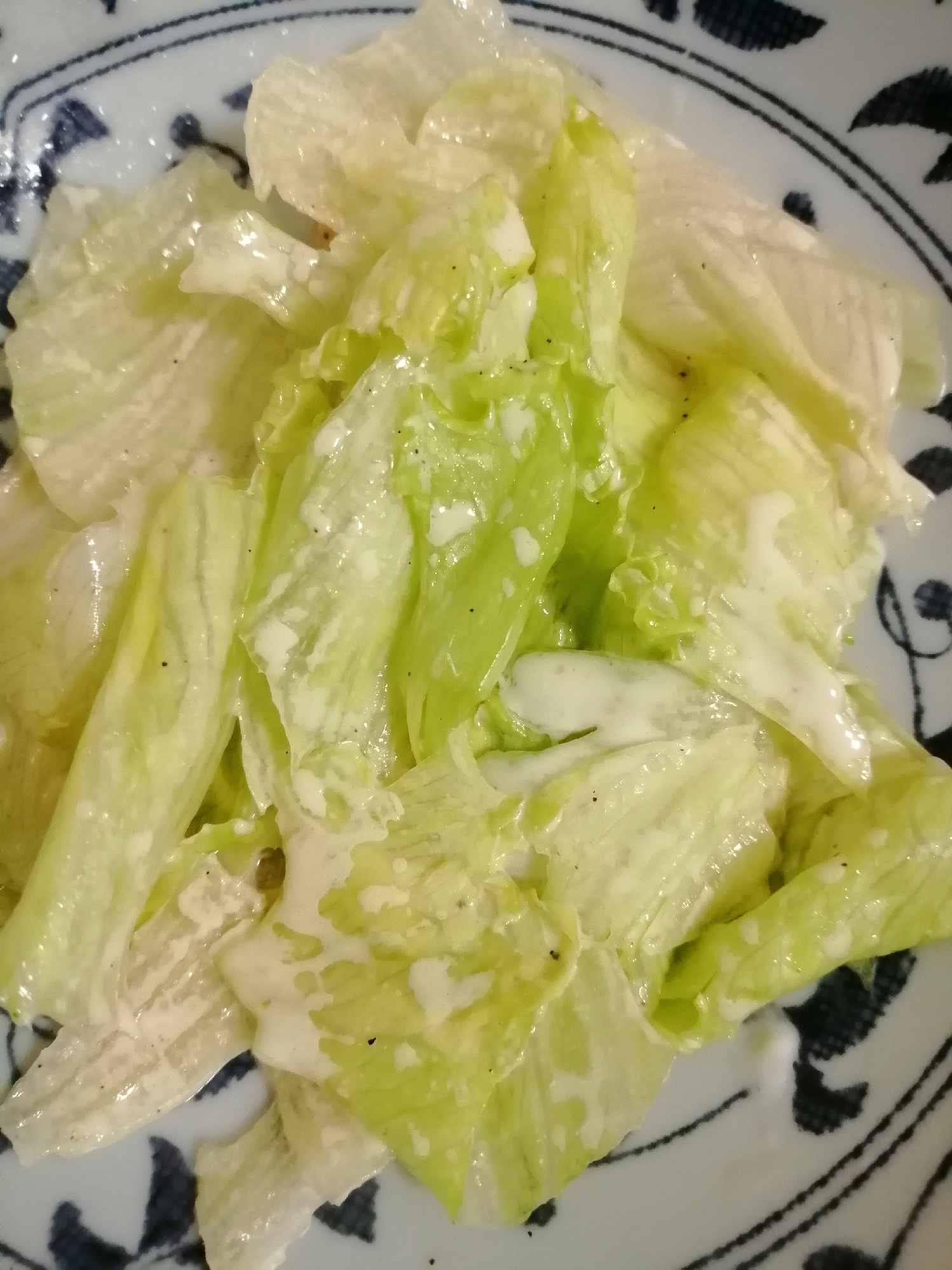 めんつゆマヨごま油レタスサラダ