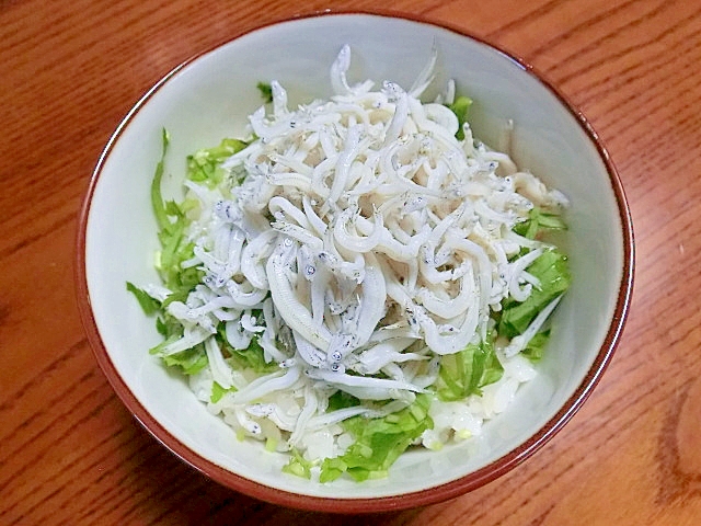 酢飯であっさり♪　釜揚げしらす丼