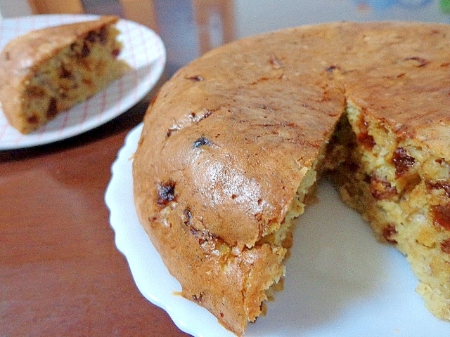 炊飯器で♪バナナオートミールレーズンケーキブレッド